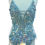 Thumbnail: Adjustable Strap System on Silver Star Sequin Leotard