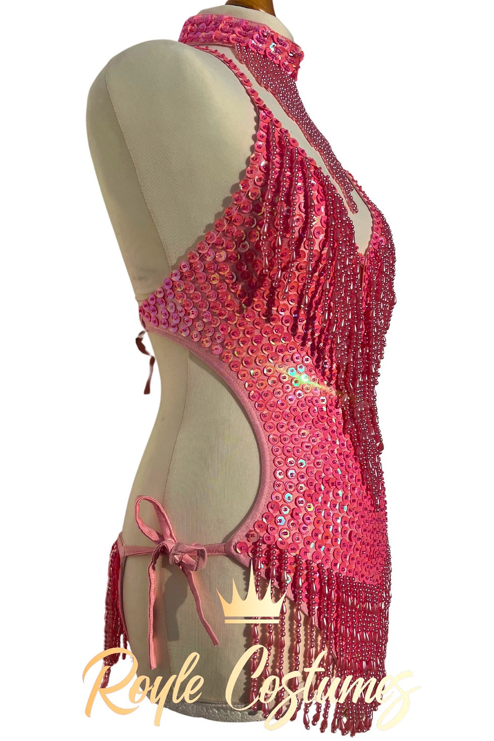 Thumbnail: Barbie Pink Sequin Tassel Showgirl Leotard for Showgirl Costume & Dancers