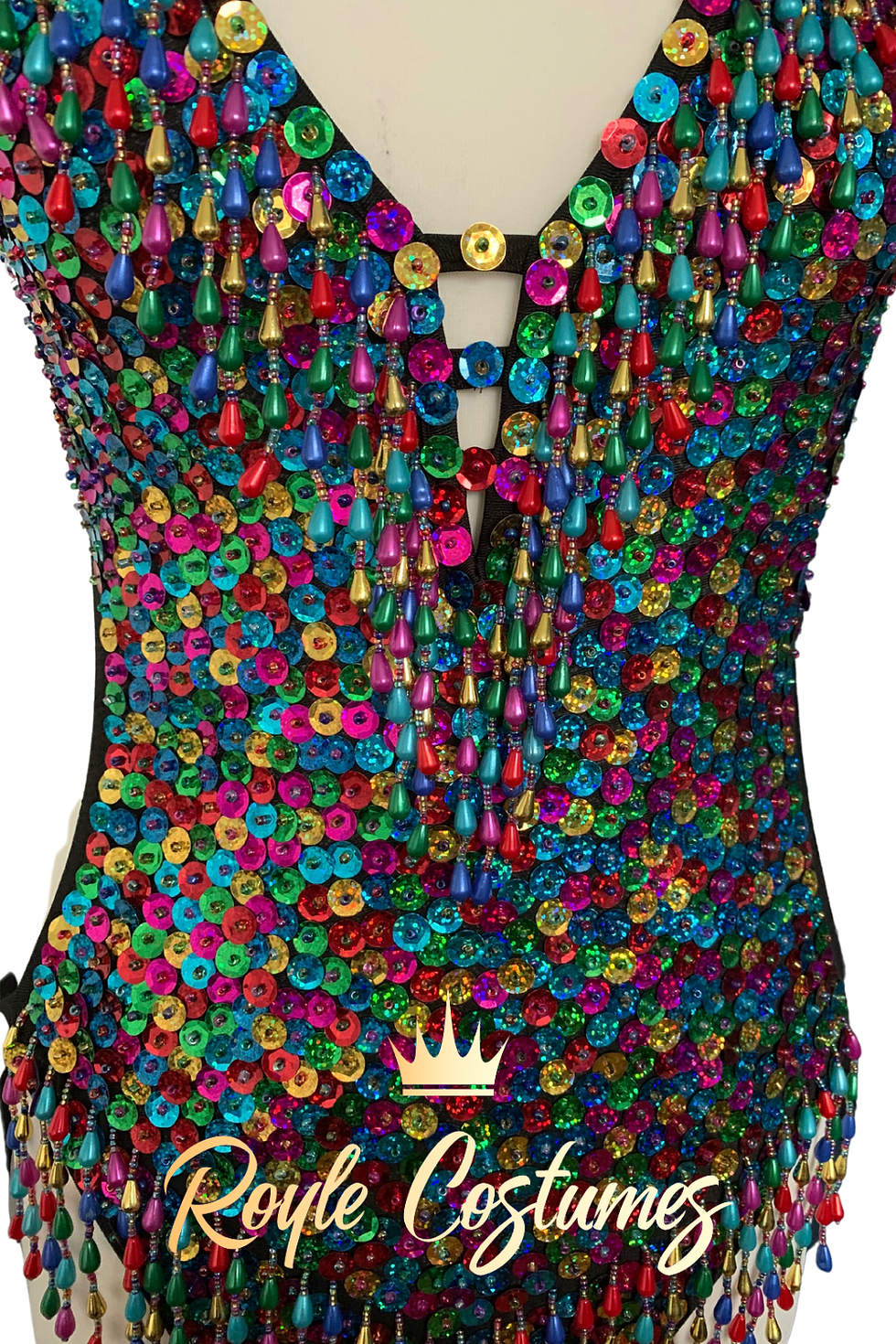 Thumbnail: Close-up of multicolored sequin pattern and texture