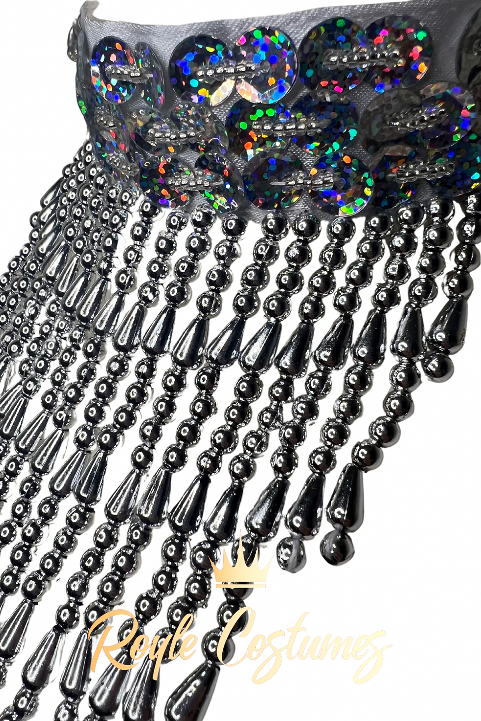 Thumbnail: Silver Sequin Showgirl Choker for Dancers and Festival Fashion