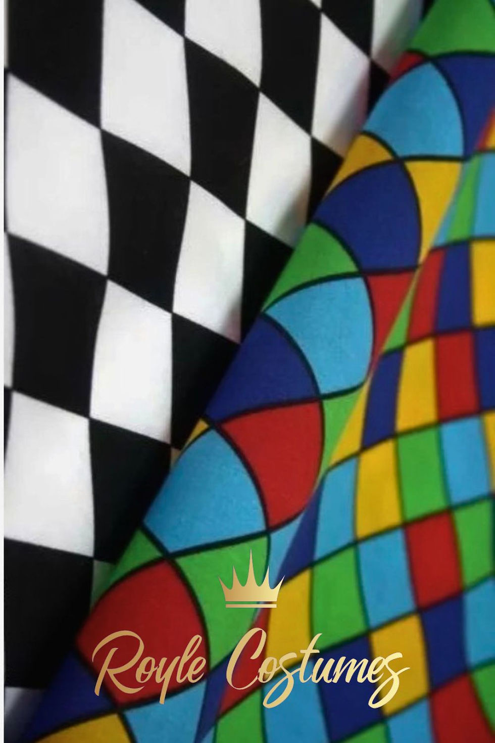Thumbnail: Harlequin Stilt Covers for Circus Costume for Stilt Walkers