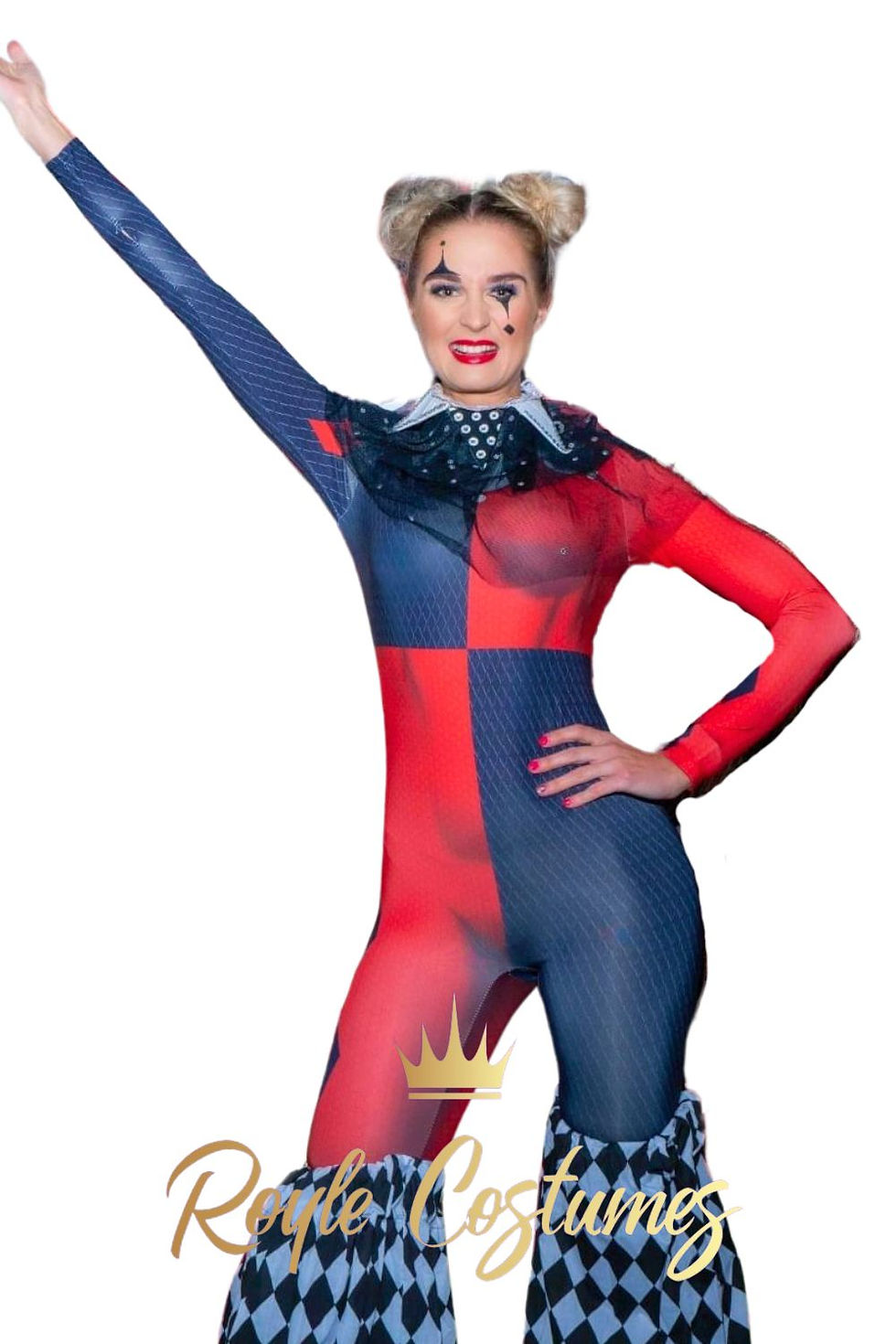 Thumbnail: Harlequin Stilt Covers for Circus Costume for Stilt Walkers