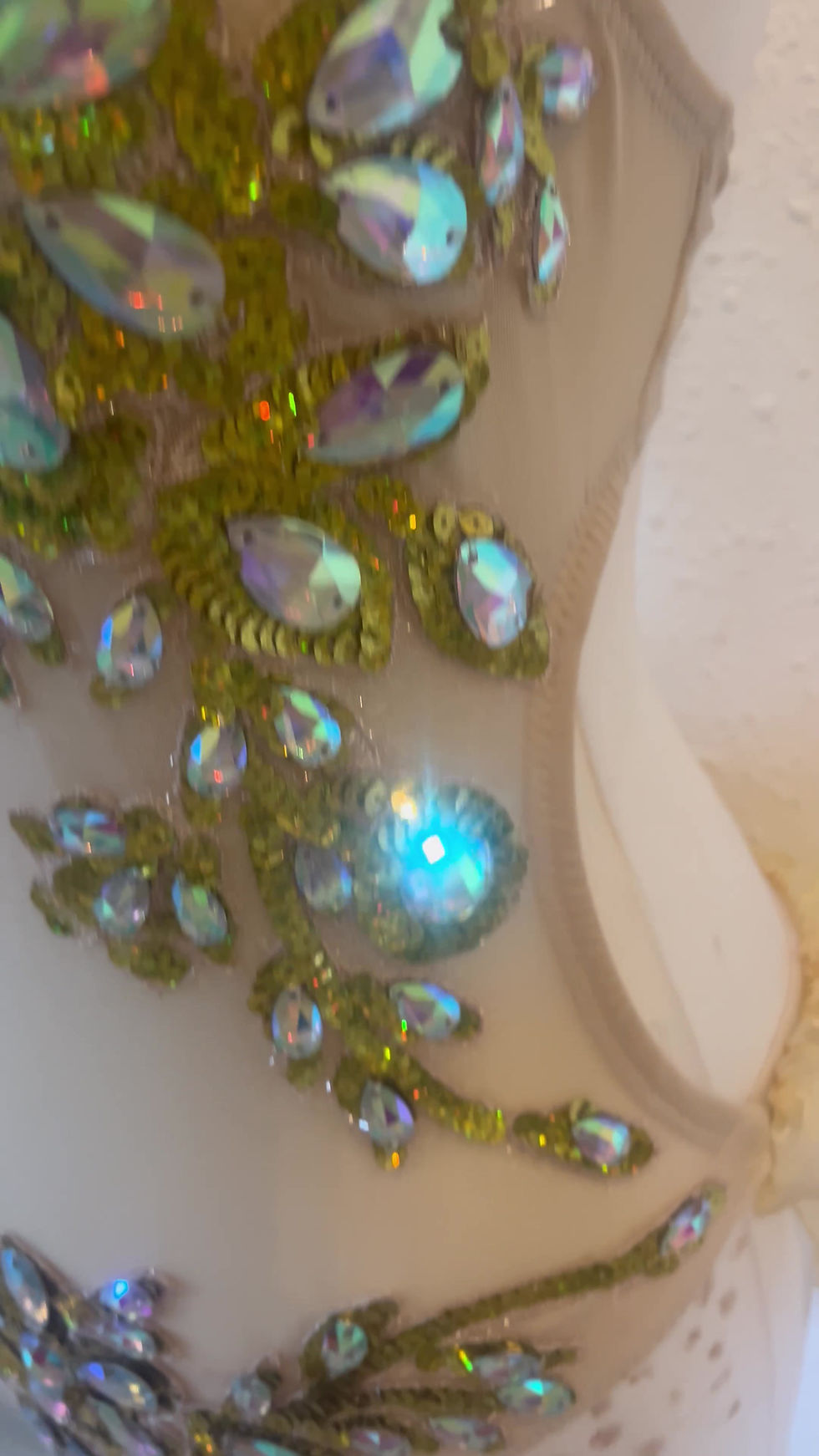 Thumbnail: Crystal Rhinestone Aerial & Showgirl Leotard with Bustle | Stage Dance Costume