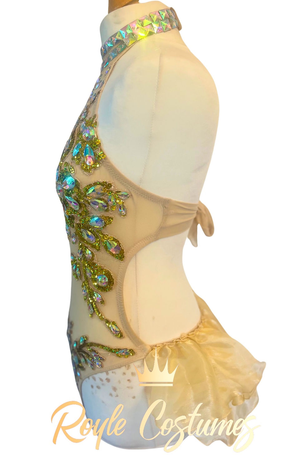 Thumbnail: Crystal Rhinestone Aerial & Showgirl Leotard with Bustle | Stage Dance Costume
