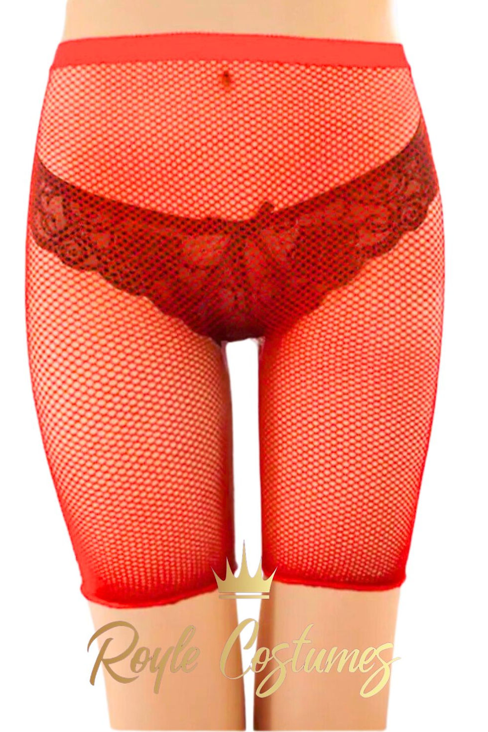 Thumbnail: Cropped Fishnet Tights, Pantyhose Fishnet Shorts for Festival Outfit