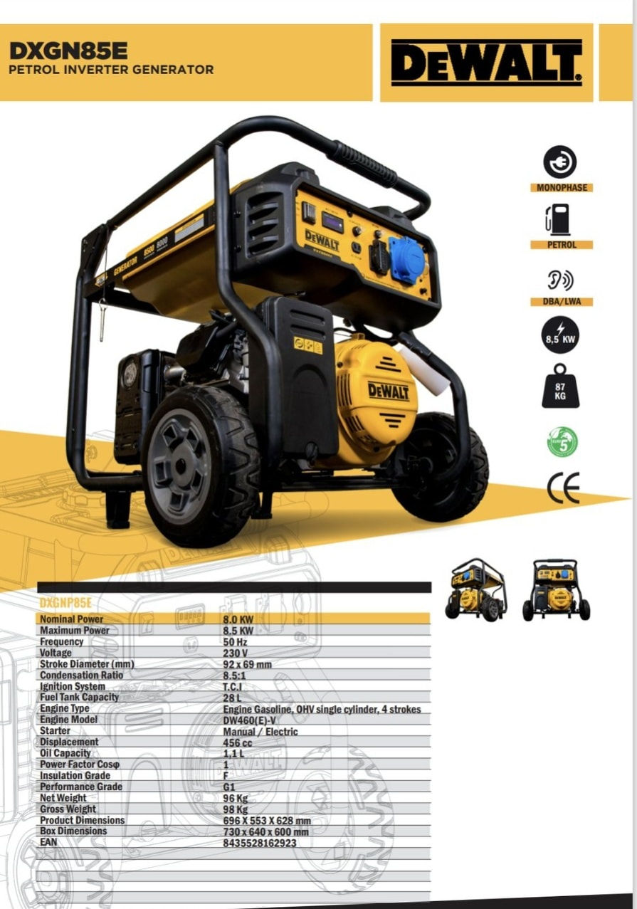 Thumbnail: Dewalt Petrol Inverter Generators