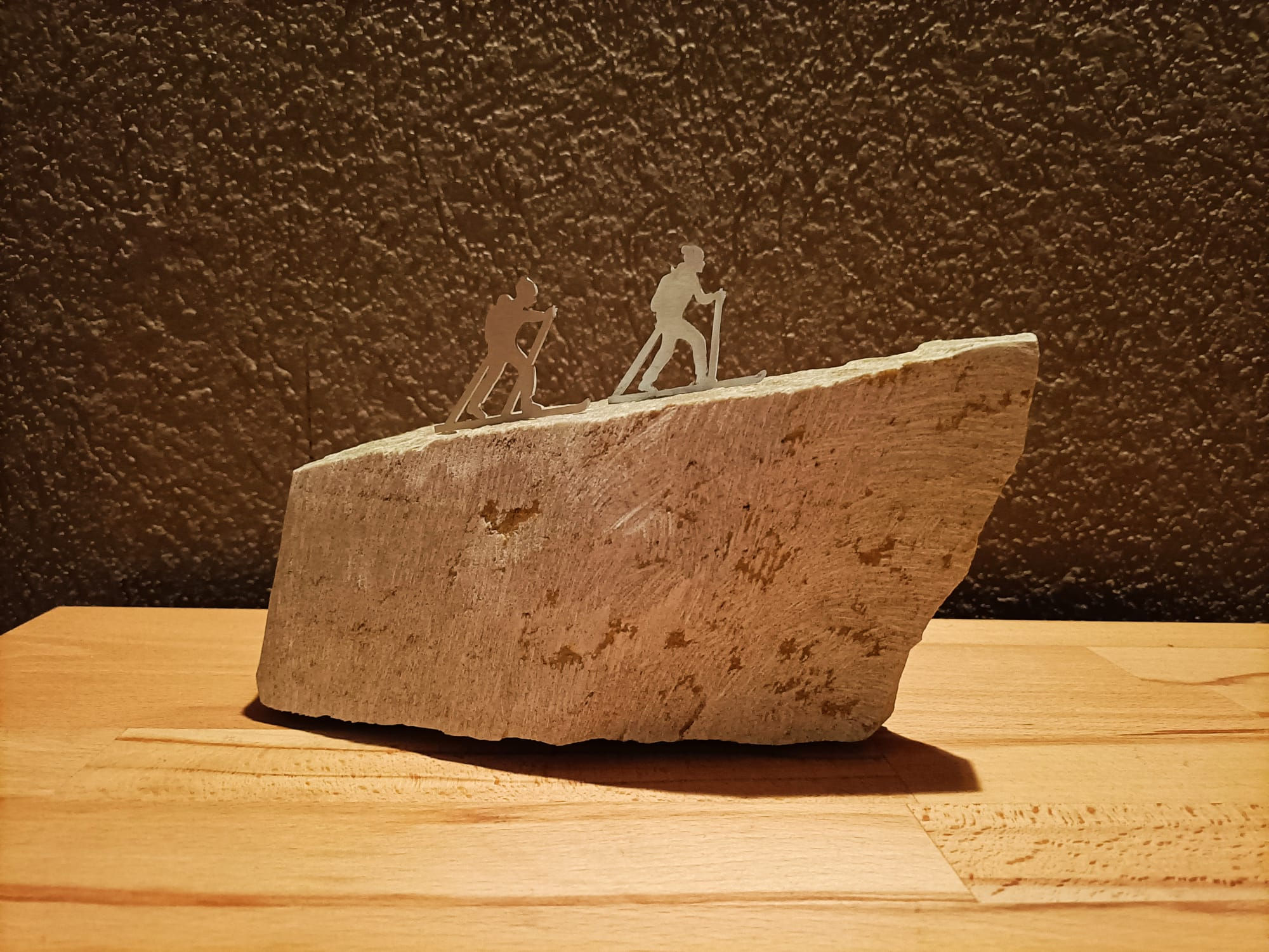 Déco Couple en ski rando 22 cm