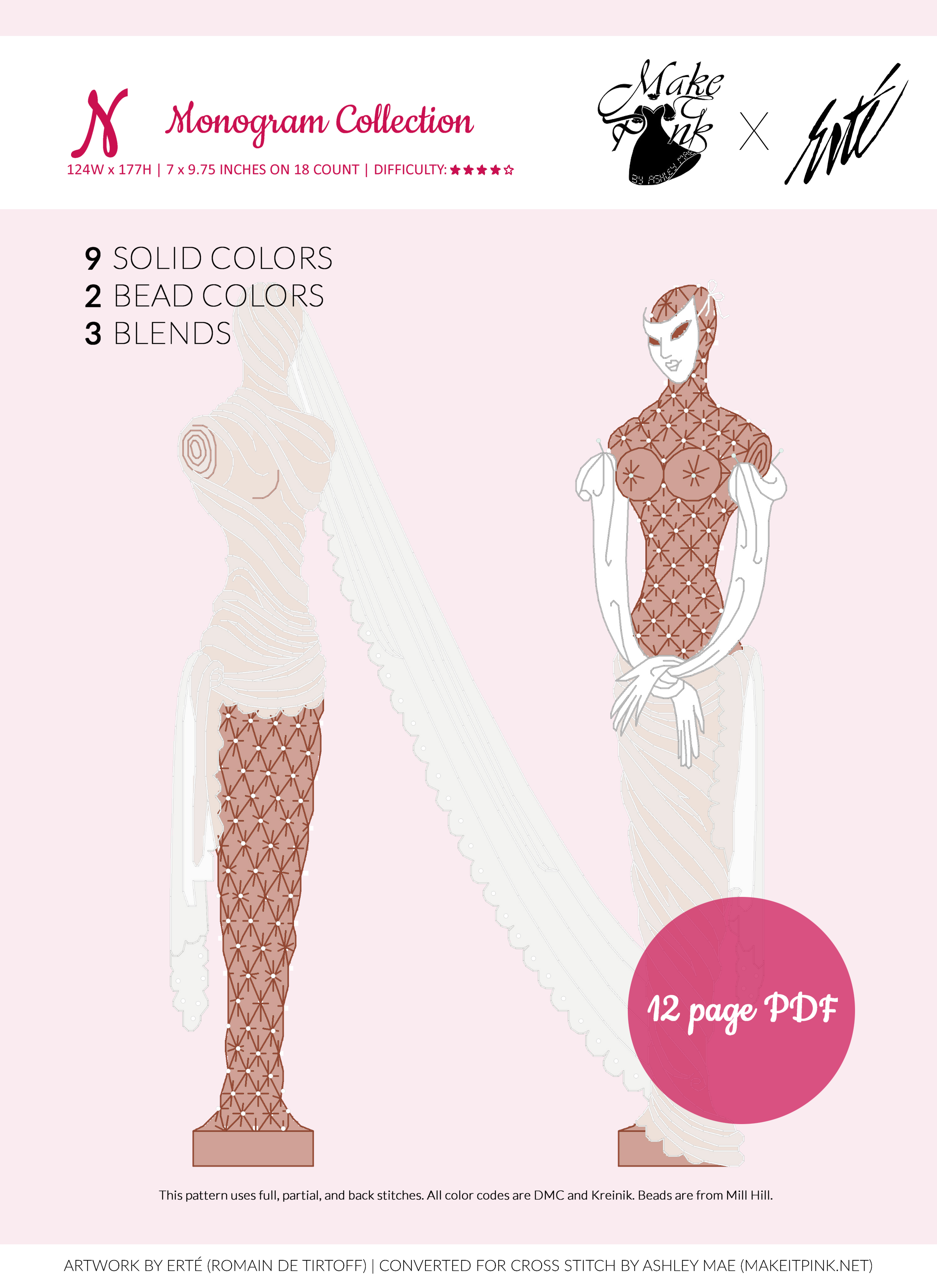 N Monogram - Alphabet Suite from Erte