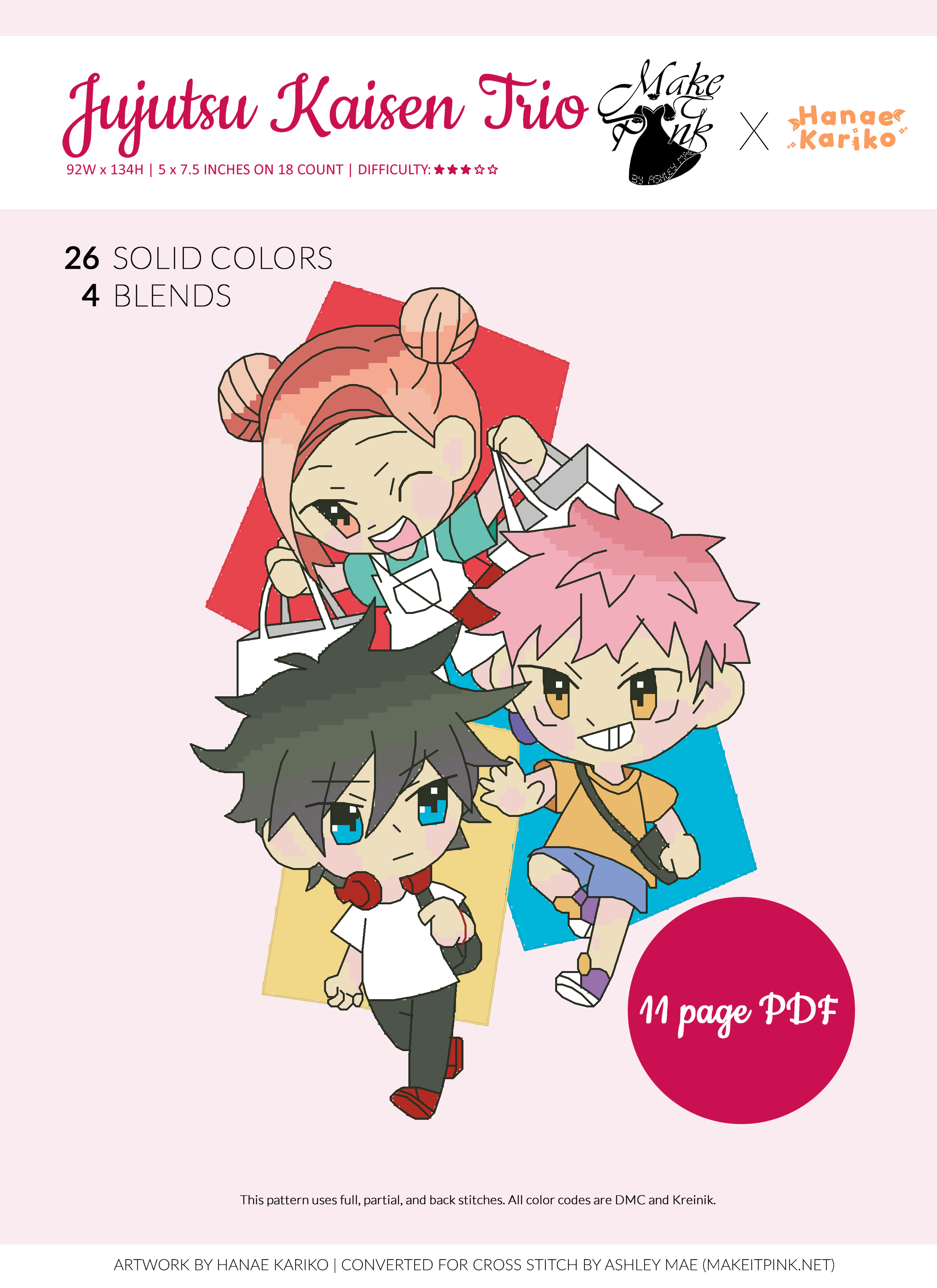 Jujutsu Kaisen Trio from Hanae Kariko