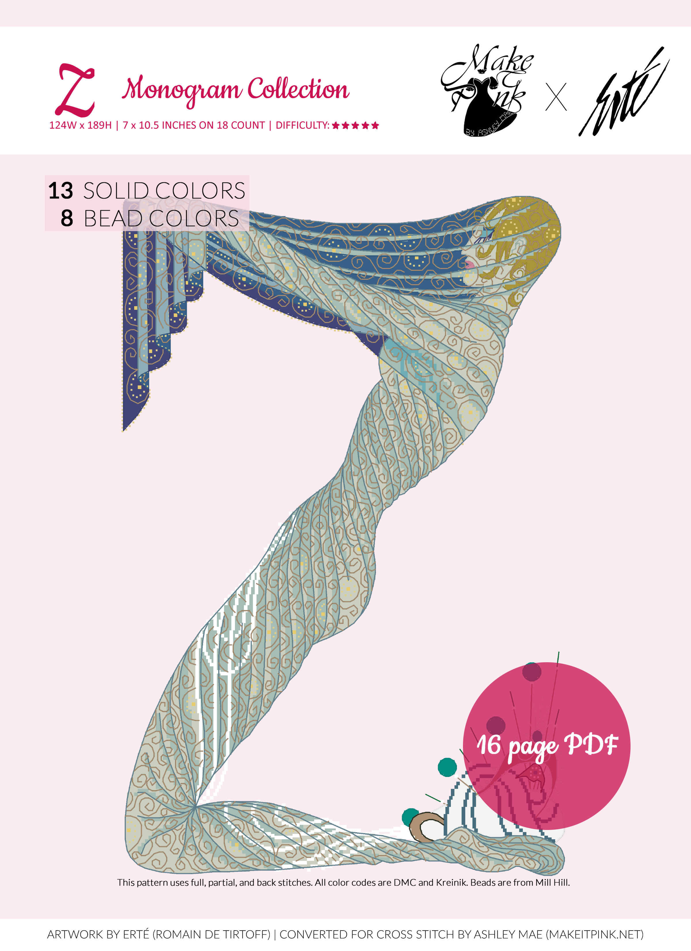 Z Monogram - Alphabet Suite from Erte