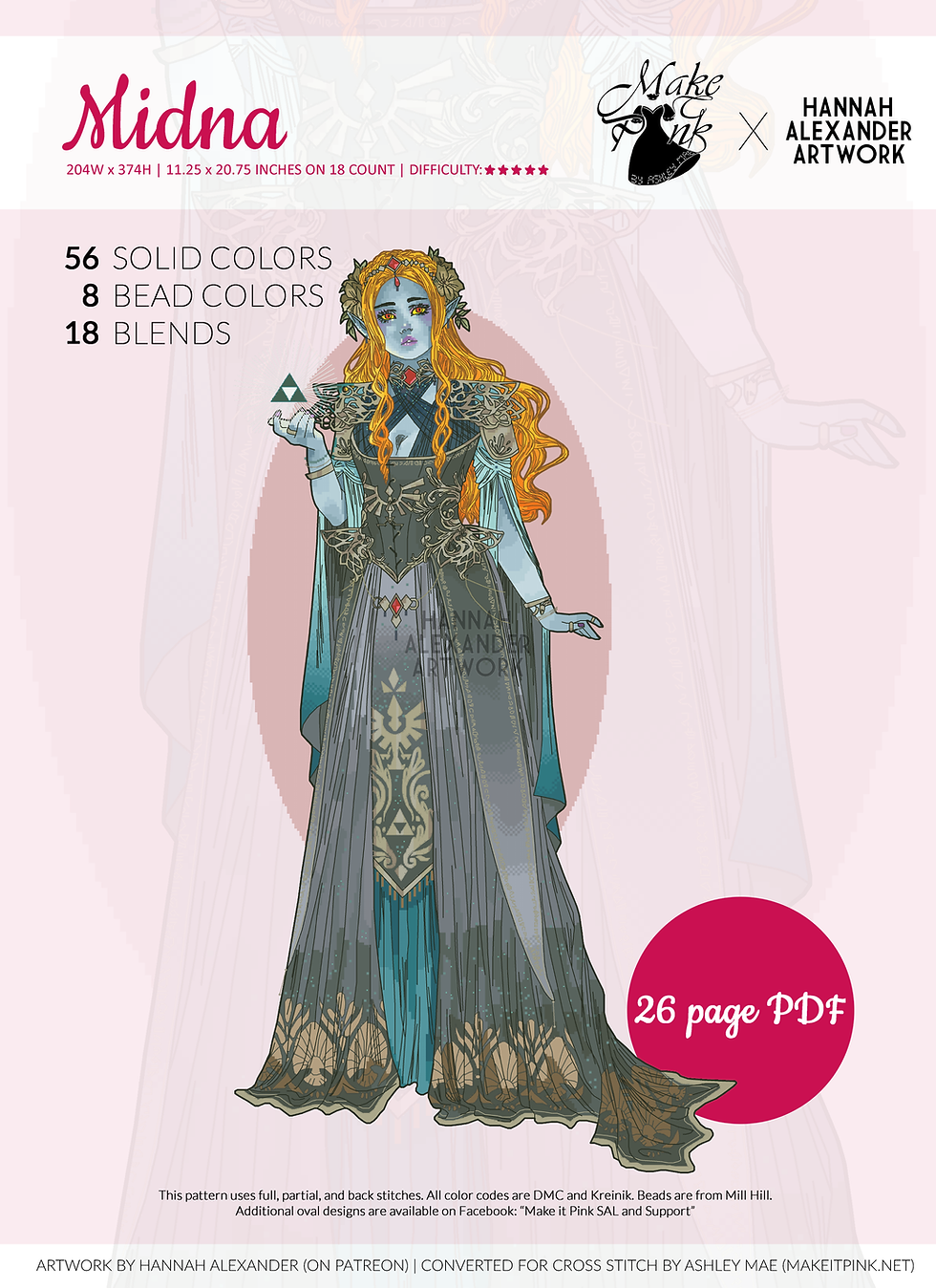 Thumbnail: Princess Zelda (Hilda, Midna) in Art Nouveau from Hannah Alexander