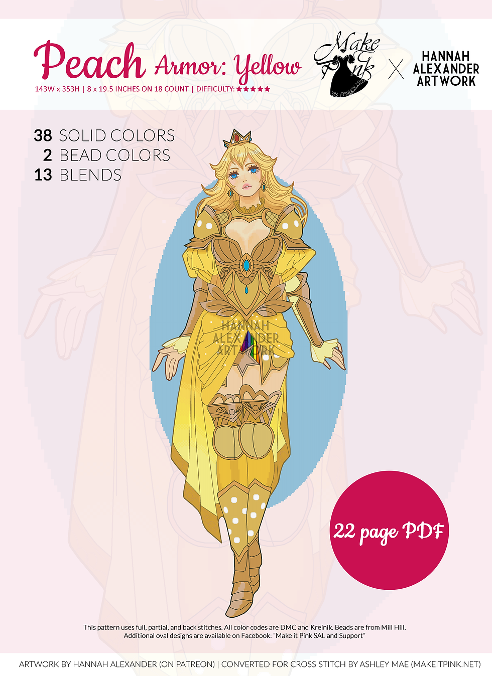Thumbnail: Peach Armor in Art Nouveau from Hannah Alexander 41/100