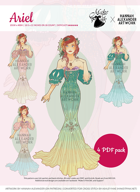 Ariel in Art Nouveau from Hannah Alexander | Make it Pink Ariel in Art Nouveau from Hannah Alexander | Make it Pink