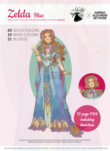 Princess Zelda (Hilda, Midna) in Art Nouveau from Hannah Alexander