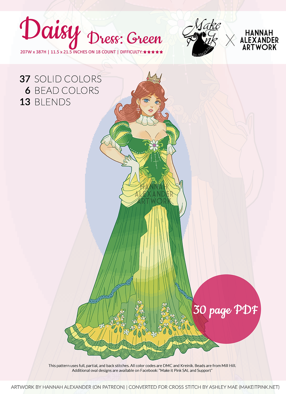 Thumbnail: Daisy Dress in Art Nouveau from Hannah Alexander 31/100