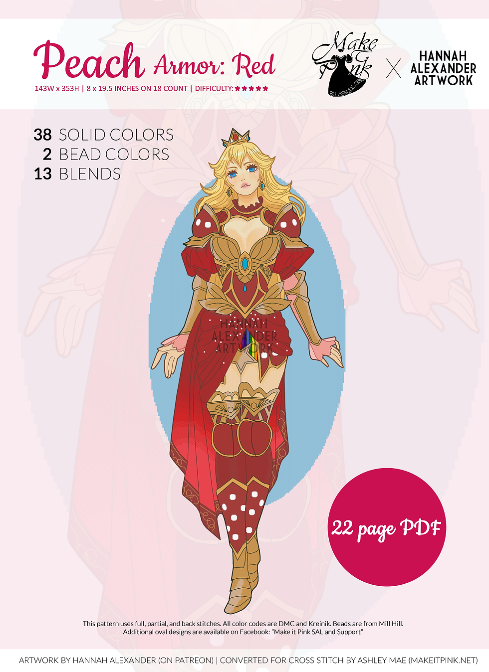 Thumbnail: Peach Armor in Art Nouveau from Hannah Alexander 41/100