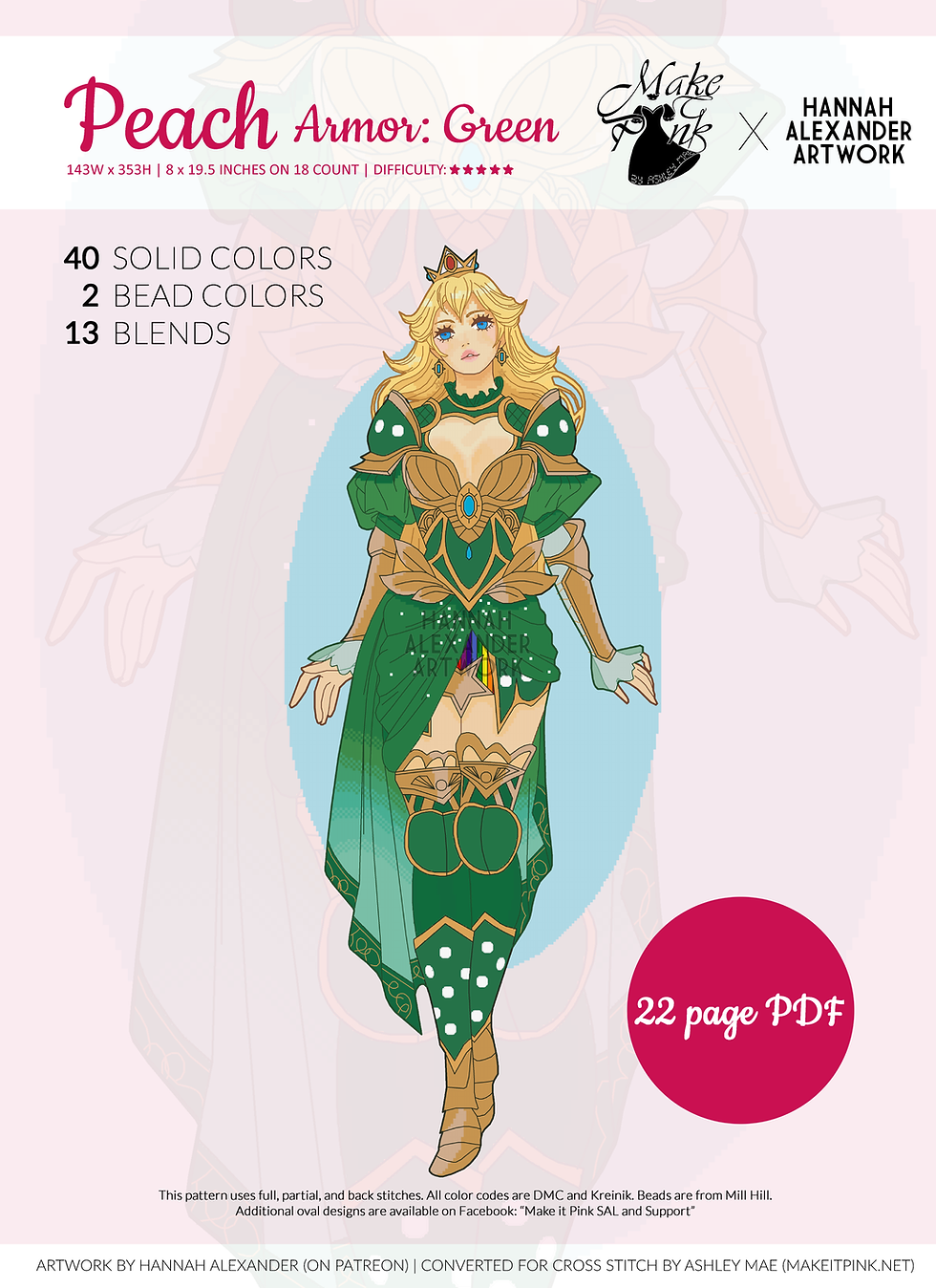 Thumbnail: Peach Armor in Art Nouveau from Hannah Alexander 41/100