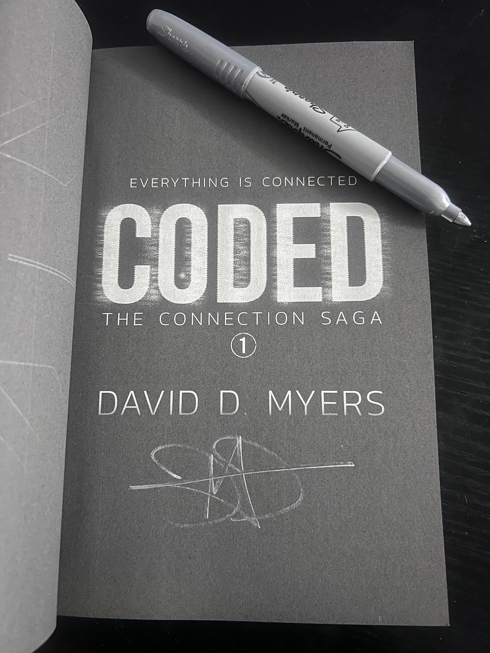 Thumbnail: CODED Signed Paperback Copy and Bookmark