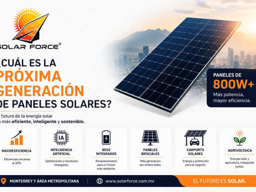 Paneles solares de próxima generación representando nuevas tecnologías fotovoltaicas para instalaciones solares en Monterrey y su área metropolitana.