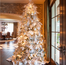 Withe Christmas Tree Decorating