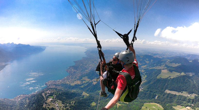 Parapente vol biplace Montreux - Riviera - Villeneuve parapente biplace