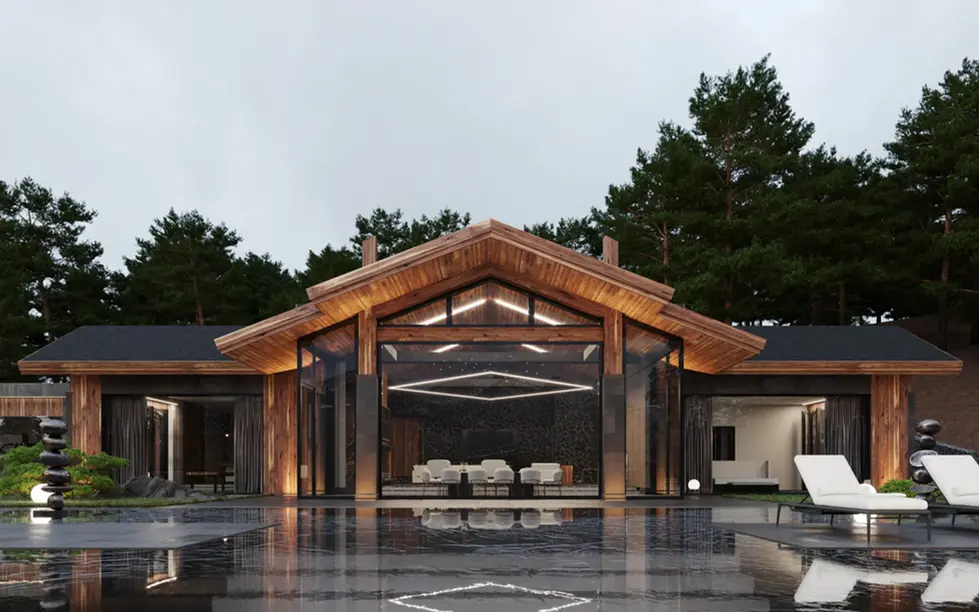 Luxury mountain retreat residence