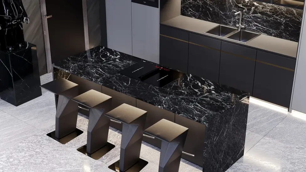 Exclusive black kitchen