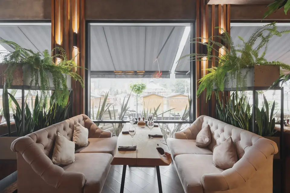 seating near the window restaurant