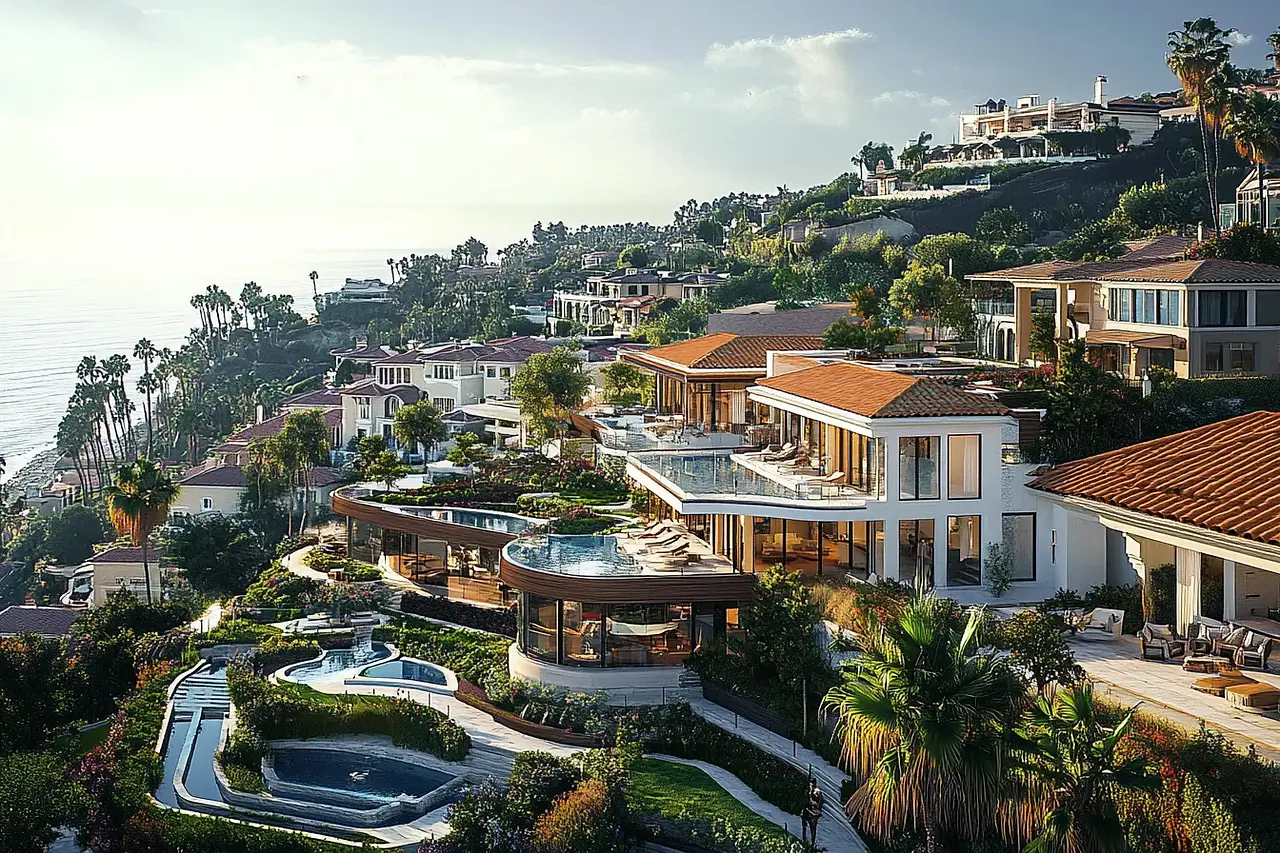 Contemporary architecture villas in Pacific Palisades