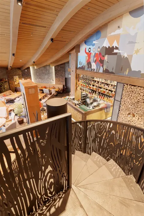 metal railings with a wood pattern cutted