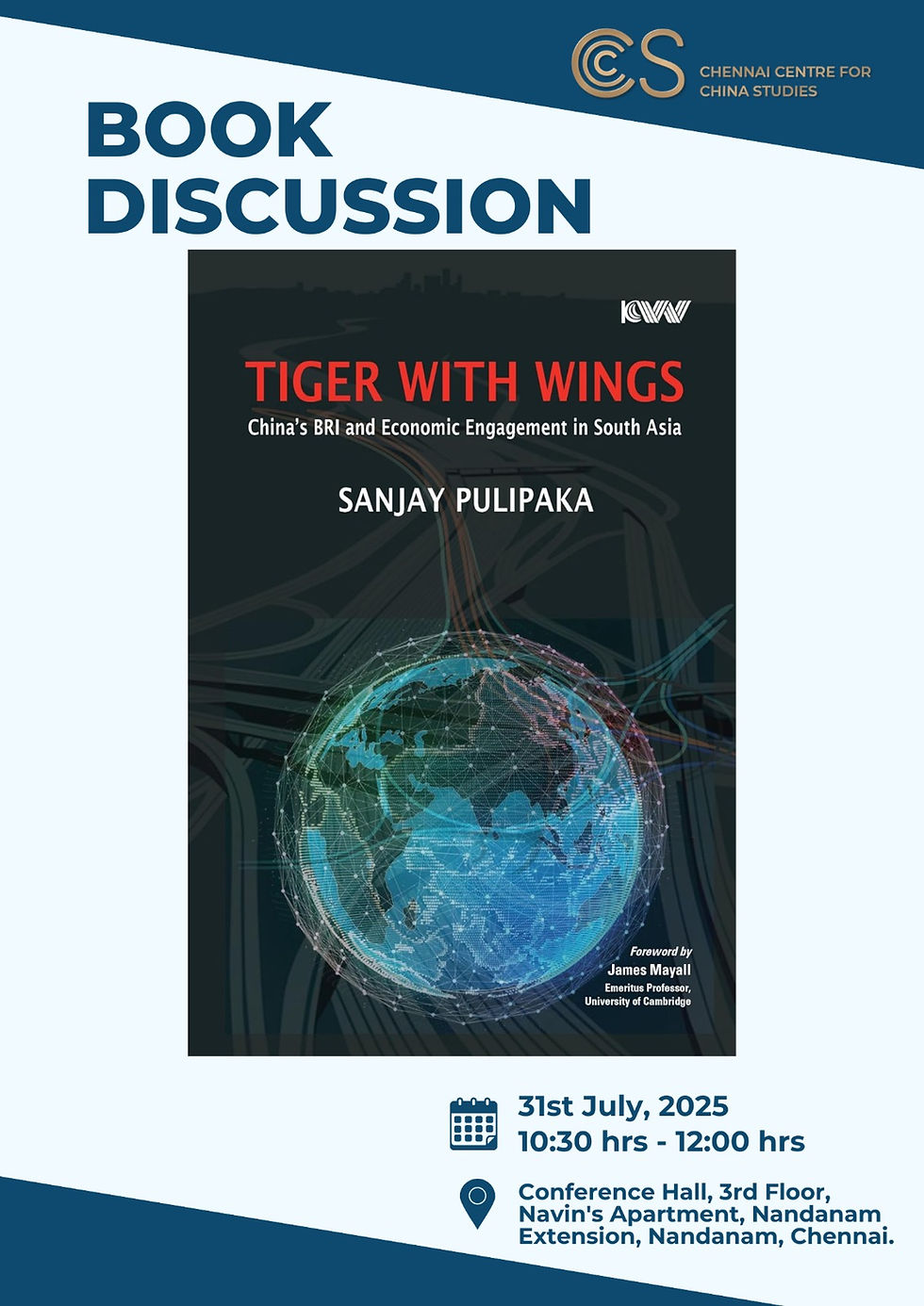 C3S Event Report: Book Discussion – "Tiger with Wings: China’s BRI and Economic Engagement in South Asia" by Mr. Sanjay Pulipaka : Report by Patricia Cherlyn