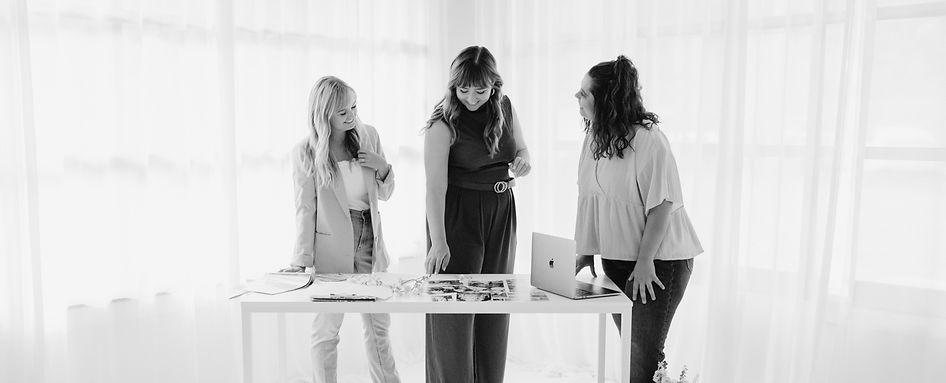 The Confetti Coordination team goes over the plan for an upcoming wedding