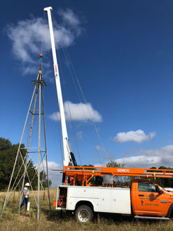 Just raised windmill tower