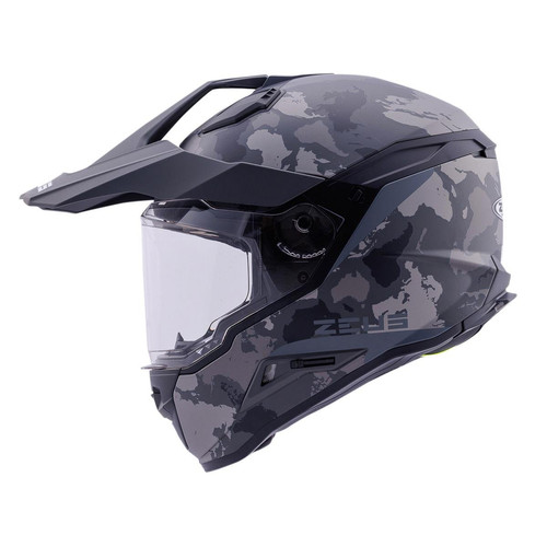 Zeus ZS-913 BF6 Matt Black Grey Black Silver Kapalı Kask | Ordu