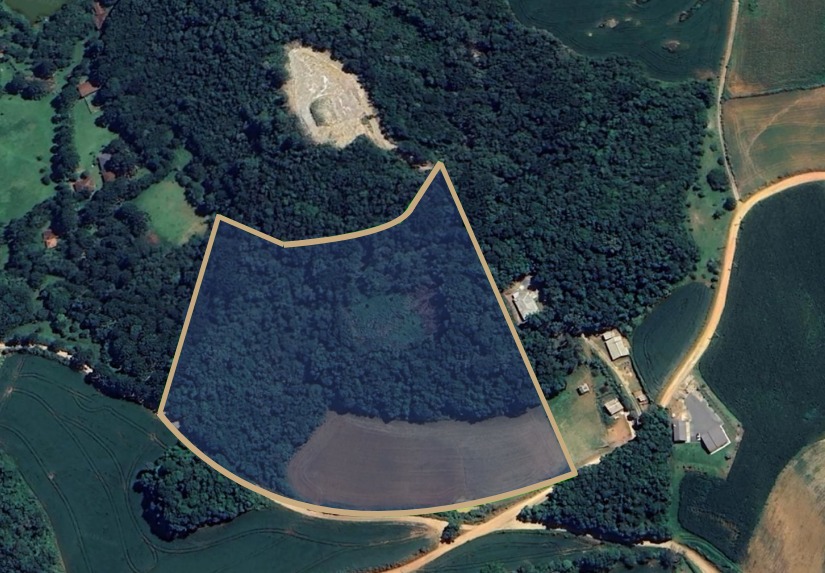 Área verde da chácara