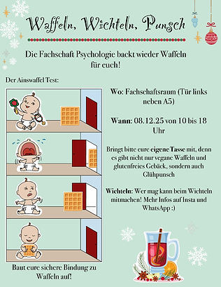 Poster für Waffeln, Wichteln und Punsch