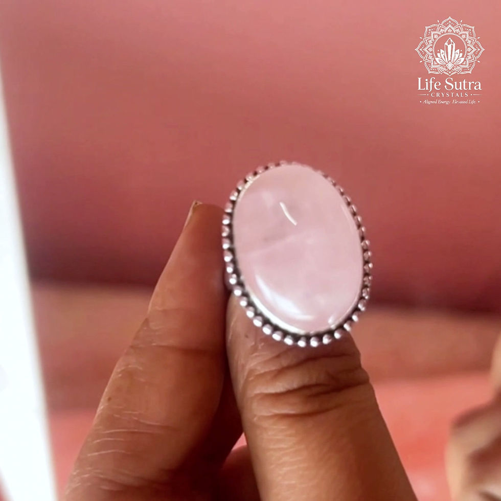 Thumbnail: Natural Rose Quartz Love Ring