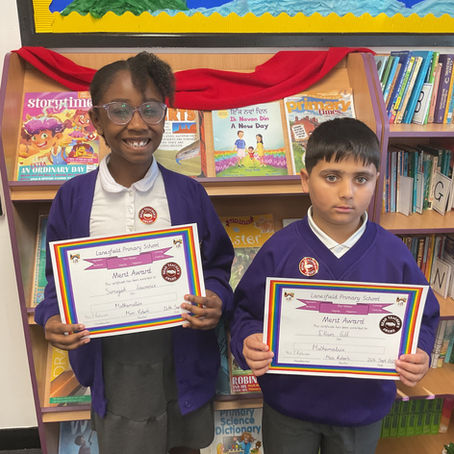 Well done to Orange Class Merit award children