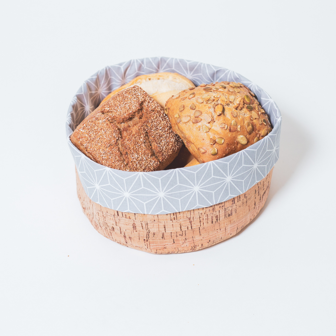 kleiner Brotkorb (grau) / Aufbewahrungskorb