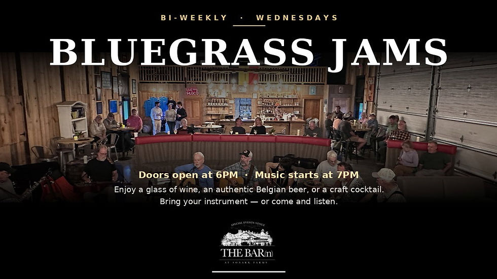 Bi-Weekly Bluegrass Jam @ The Bar(n) at Sonark Farms