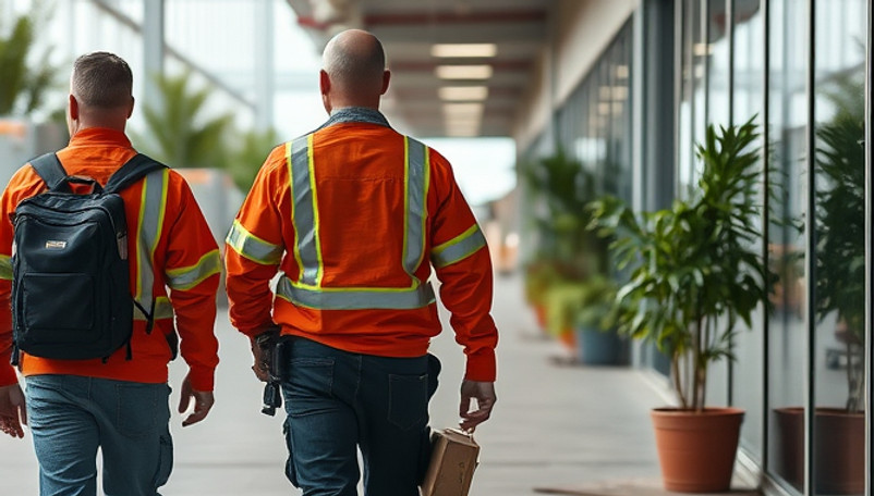 Team Walking Into A Job
