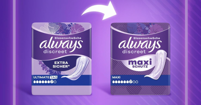 Always discreet gratis testen mit Cashback und Geld zurück: Aktionsprodukt kaufen, Kaufbeleg mit EAN-Foto hochladen und 100 % Kaufpreis zurück sichern.