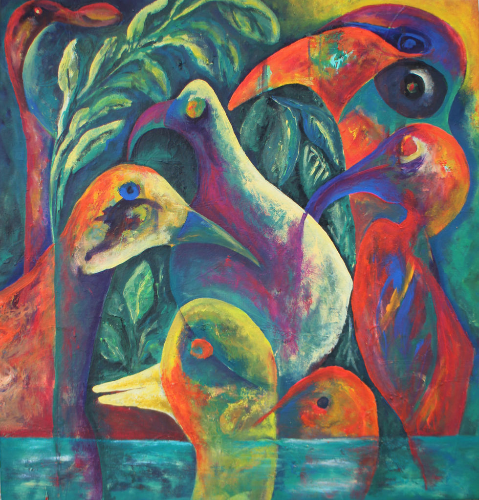 Birds
Acrylic on Canvas
Size: 95 x 99cm