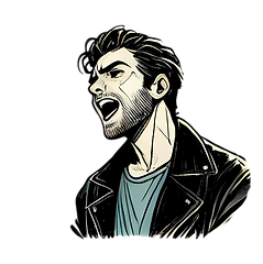 Skizze: Timo Aust beim Singen