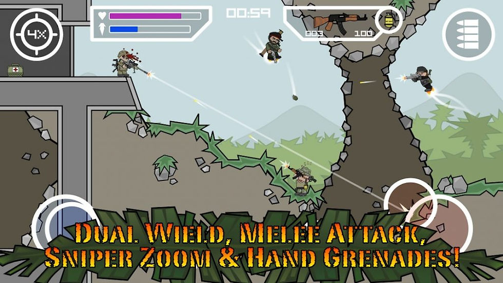 Doodle Army 2 Mini Militia weapons 1024x577