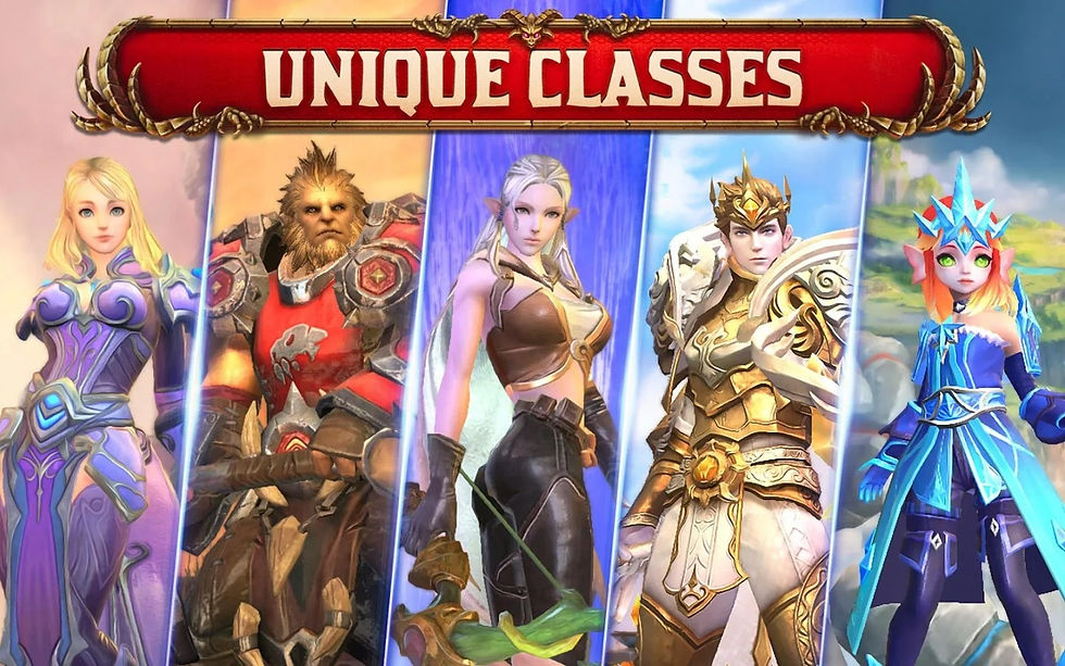 Crusaders of Light character classes