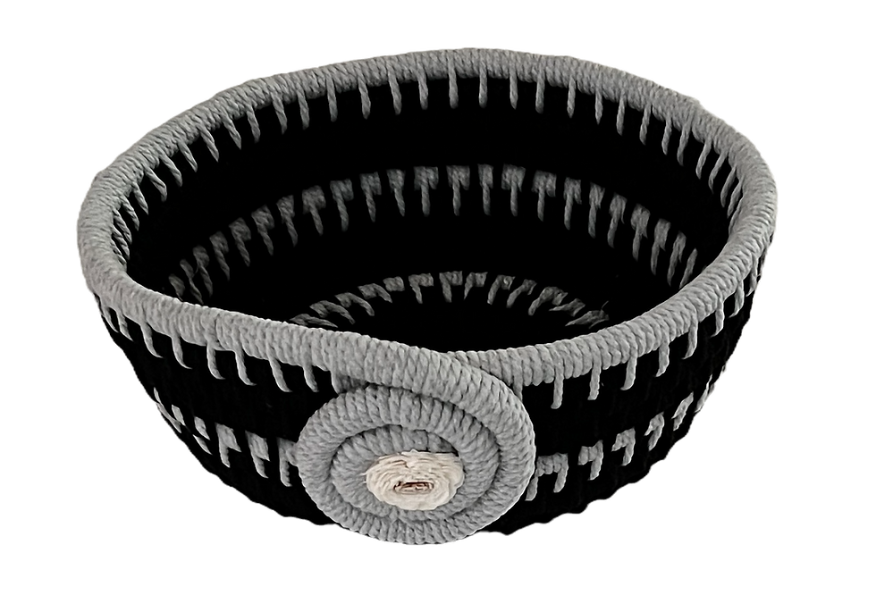 Black & Gray Swirl Basket