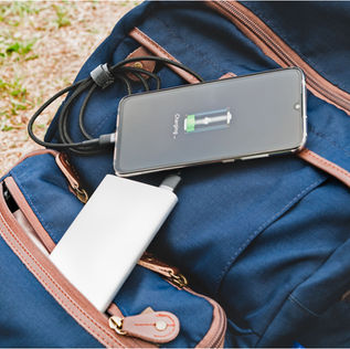 backpack and power bank