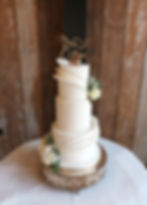 3 tier white sail wedding cake