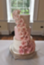 pink and white rose cascade